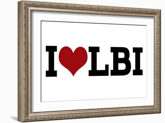 I Heart LBI-Lantern Press-Framed Art Print