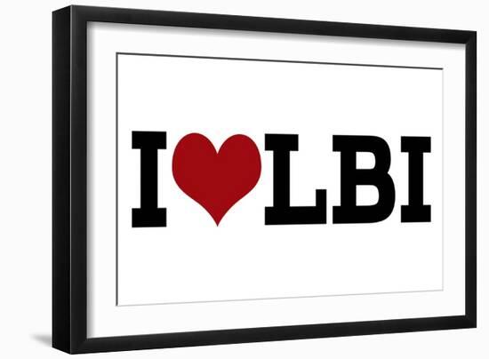 I Heart LBI-Lantern Press-Framed Art Print