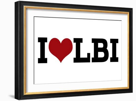 I Heart LBI-Lantern Press-Framed Art Print