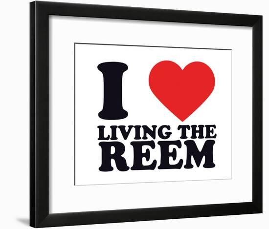 I Heart Living the Reem-null-Framed Giclee Print