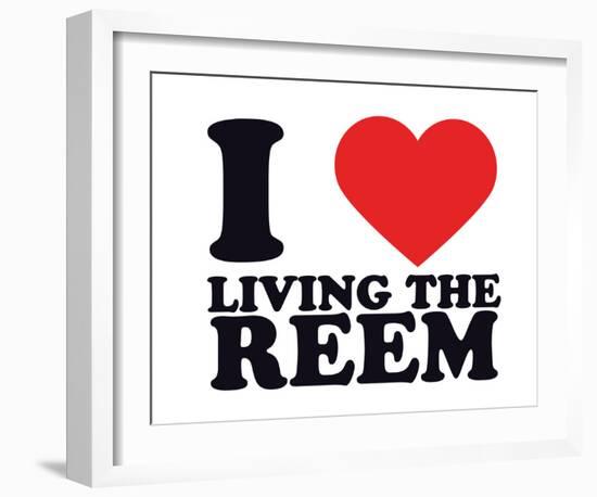 I Heart Living the Reem-null-Framed Giclee Print