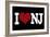 I Heart New Jersey - Black-Lantern Press-Framed Art Print