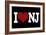 I Heart New Jersey - Black-Lantern Press-Framed Art Print