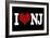 I Heart New Jersey - Black-Lantern Press-Framed Art Print