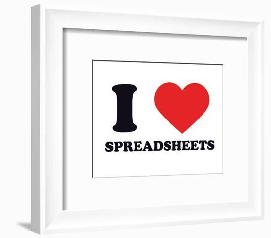 I Heart Spreadsheets-null-Framed Giclee Print