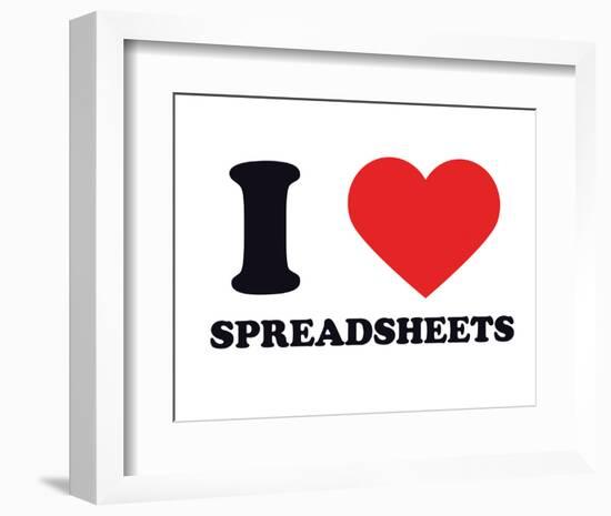 I Heart Spreadsheets-null-Framed Giclee Print