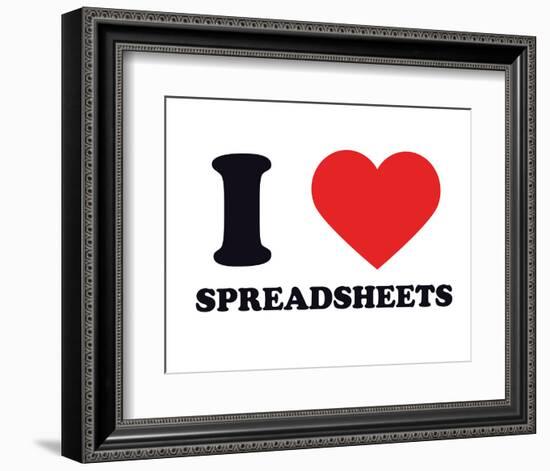 I Heart Spreadsheets-null-Framed Giclee Print