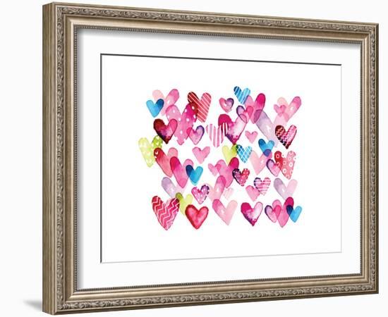 I Heart You Hearts-Sara Berrenson-Framed Art Print