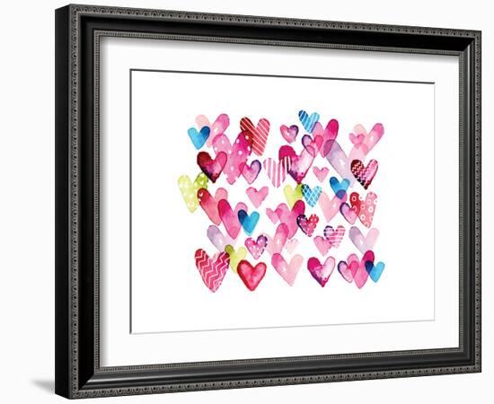 I Heart You Hearts-Sara Berrenson-Framed Art Print