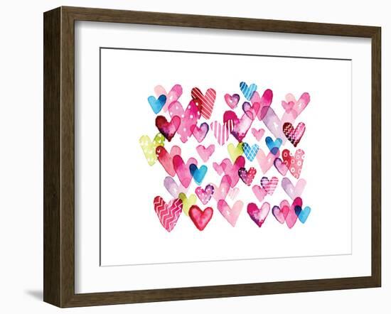 I Heart You Hearts-Sara Berrenson-Framed Premium Giclee Print