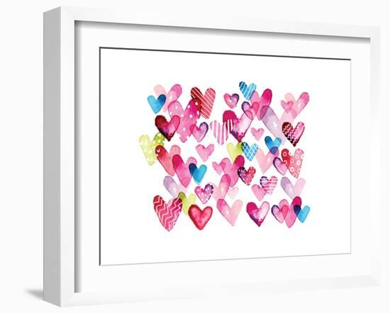 I Heart You Hearts-Sara Berrenson-Framed Premium Giclee Print
