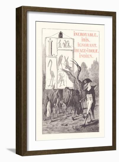 I: Incredible - Ibis - Ignorant - Image - Idol — Indian,1879 (Engraving)-Fortune Louis Meaulle-Framed Giclee Print