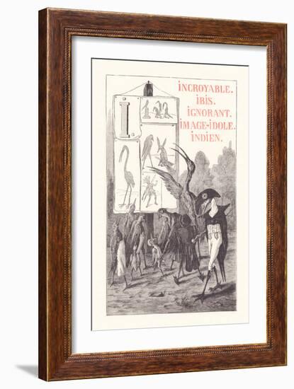 I: Incredible - Ibis - Ignorant - Image - Idol — Indian,1879 (Engraving)-Fortune Louis Meaulle-Framed Giclee Print