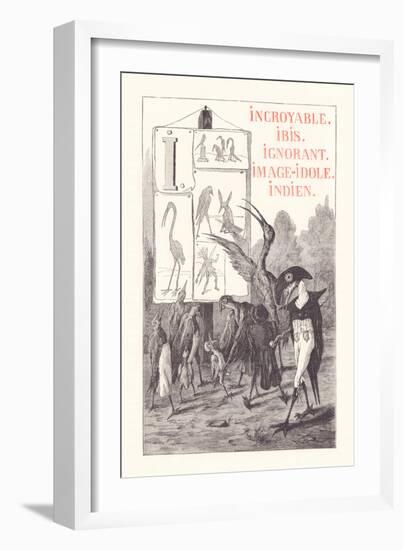 I: Incredible - Ibis - Ignorant - Image - Idol — Indian,1879 (Engraving)-Fortune Louis Meaulle-Framed Giclee Print