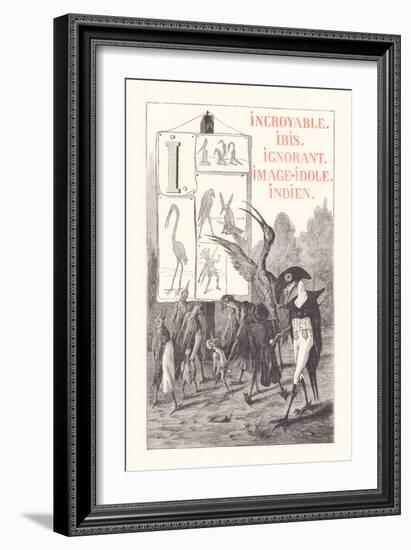 I: Incredible - Ibis - Ignorant - Image - Idol — Indian,1879 (Engraving)-Fortune Louis Meaulle-Framed Giclee Print