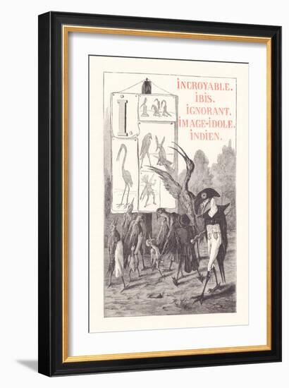 I: Incredible - Ibis - Ignorant - Image - Idol — Indian,1879 (Engraving)-Fortune Louis Meaulle-Framed Giclee Print