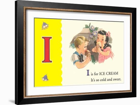 I is for Ice Cream-null-Framed Art Print