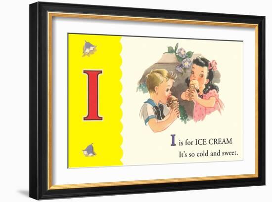 I is for Ice Cream-null-Framed Art Print