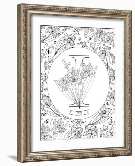 I is for Iris-Heather Rosas-Framed Art Print