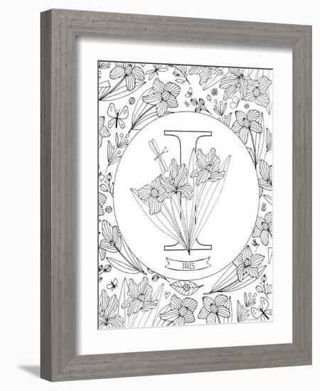 I is for Iris-Heather Rosas-Framed Art Print