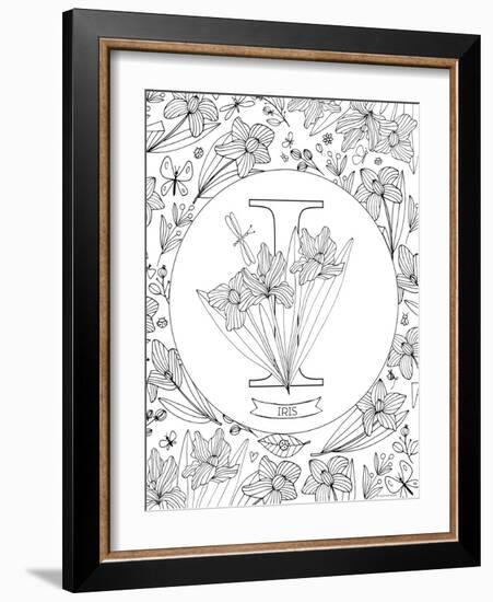 I is for Iris-Heather Rosas-Framed Art Print