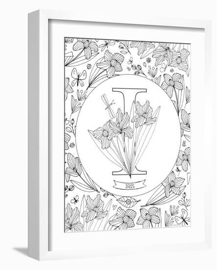 I is for Iris-Heather Rosas-Framed Art Print