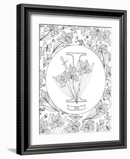 I is for Iris-Heather Rosas-Framed Art Print