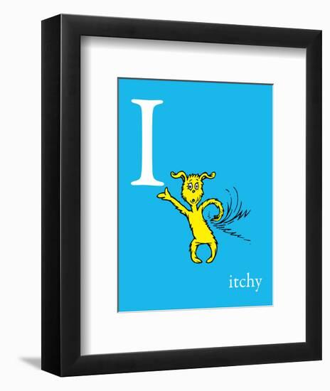I is for Itchy (blue)-Theodor (Dr. Seuss) Geisel-Framed Art Print