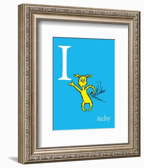 I is for Itchy (blue)-Theodor (Dr. Seuss) Geisel-Framed Art Print