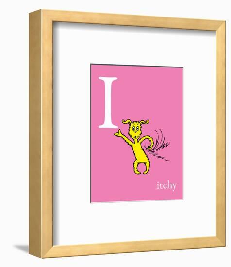 I is for Itchy (pink)-Theodor (Dr. Seuss) Geisel-Framed Art Print