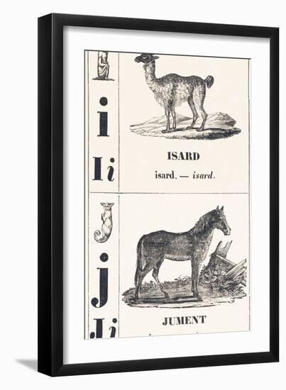I J: Isard — Jument, 1850 (Engraving)-Louis Simon (1810-1870) Lassalle-Framed Giclee Print