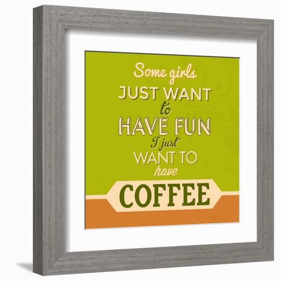 I Just Want to Have Coffee 1-Lorand Okos-Framed Art Print