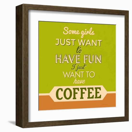 I Just Want to Have Coffee 1-Lorand Okos-Framed Art Print