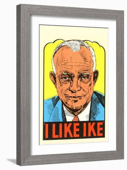 I Like Ike Political Sticker-null-Framed Giclee Print