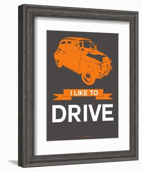 I Like to Drive Beetle 4-NaxArt-Framed Art Print