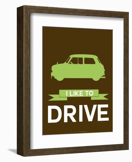 I Like to Drive Mini Cooper  2-NaxArt-Framed Art Print