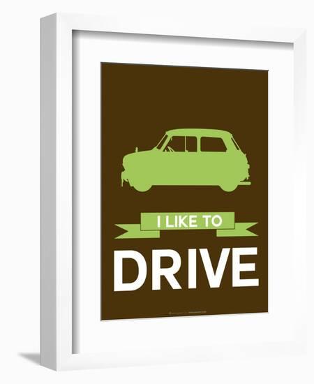 I Like to Drive Mini Cooper  2-NaxArt-Framed Art Print