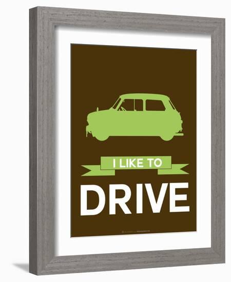 I Like to Drive Mini Cooper  2-NaxArt-Framed Art Print