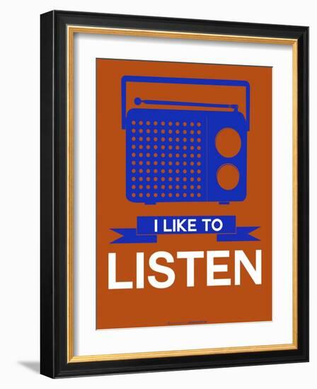 I Like to Listen 1-NaxArt-Framed Art Print