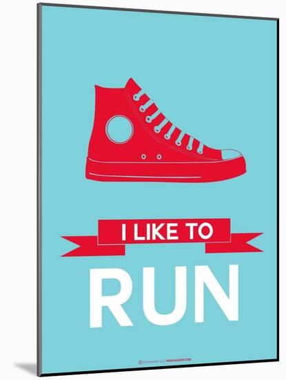 I Like to Run 1-NaxArt-Mounted Art Print