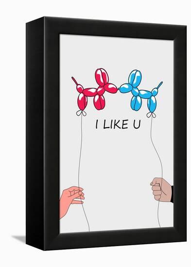 I Like U 2-Mark Ashkenazi-Framed Premier Image Canvas