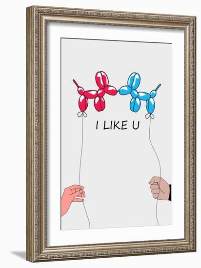 I Like U 2-Mark Ashkenazi-Framed Giclee Print