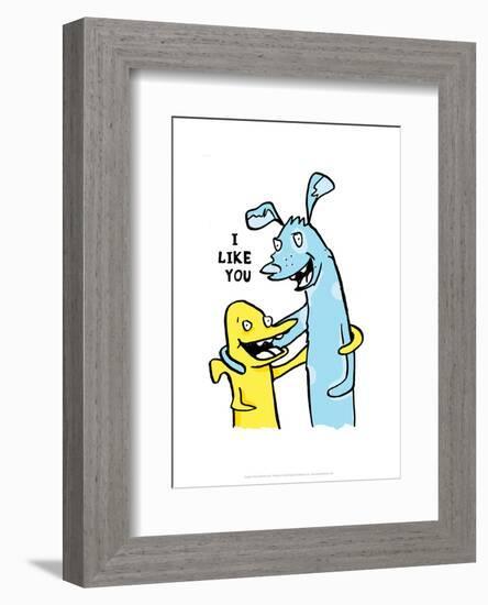 I Like You - Tommy Human Cartoon Print-Tommy Human-Framed Giclee Print