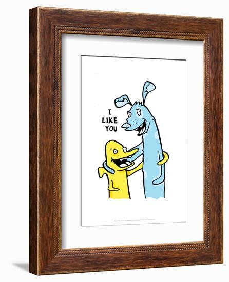 I Like You - Tommy Human Cartoon Print-Tommy Human-Framed Giclee Print