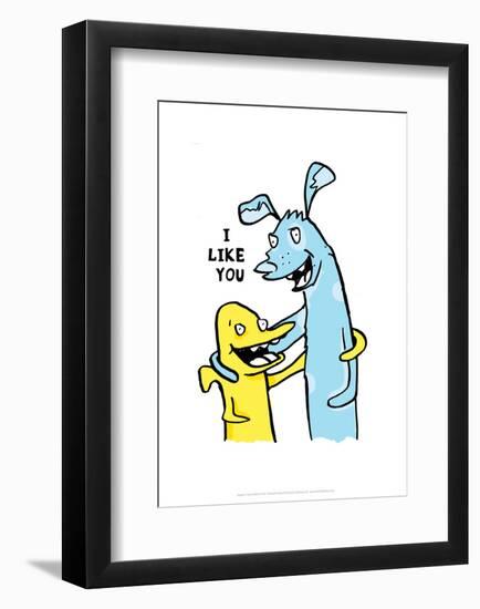 I Like You - Tommy Human Cartoon Print-Tommy Human-Framed Giclee Print