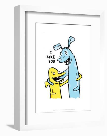 I Like You - Tommy Human Cartoon Print-Tommy Human-Framed Giclee Print