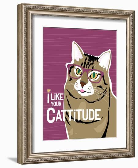 I Like Your Cattitude-Ginger Oliphant-Framed Art Print