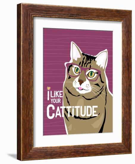 I Like Your Cattitude-Ginger Oliphant-Framed Art Print