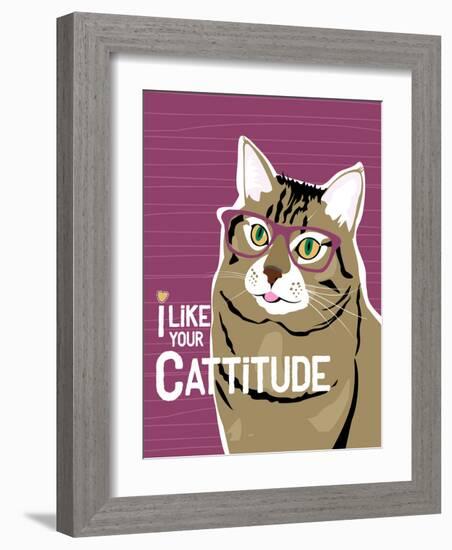 I Like Your Cattitude-Ginger Oliphant-Framed Art Print