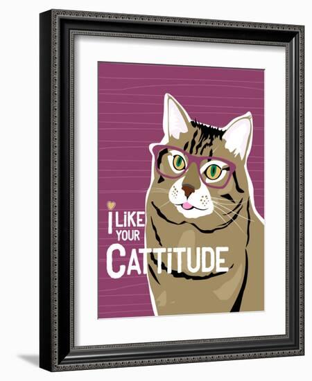 I Like Your Cattitude-Ginger Oliphant-Framed Art Print